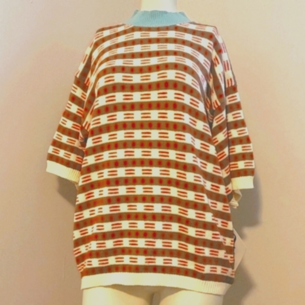 Vintage Anne Mieke hand loomed Cotton sweater